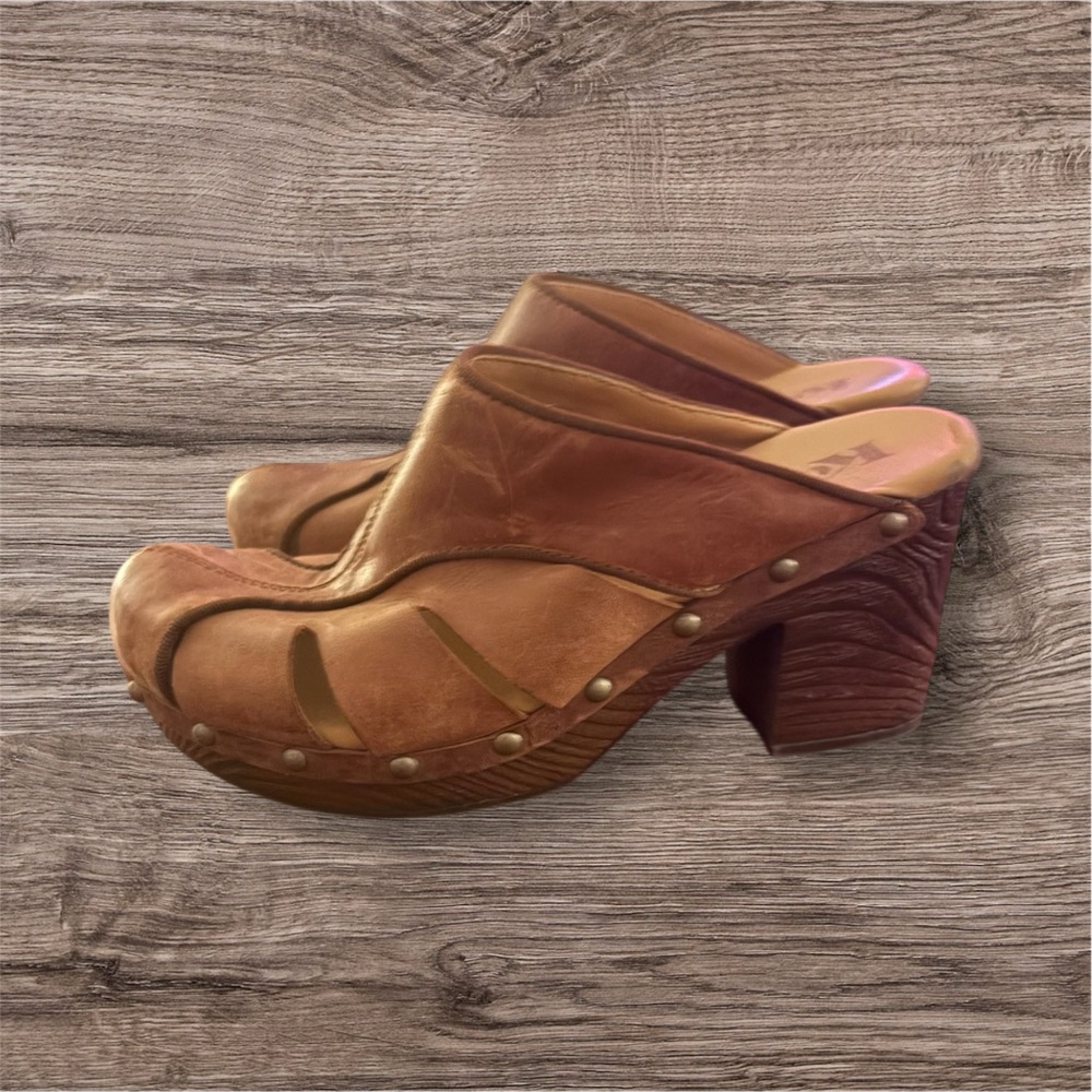 Kork-Ease Brown Leather Mules - Picture 2 of 4
